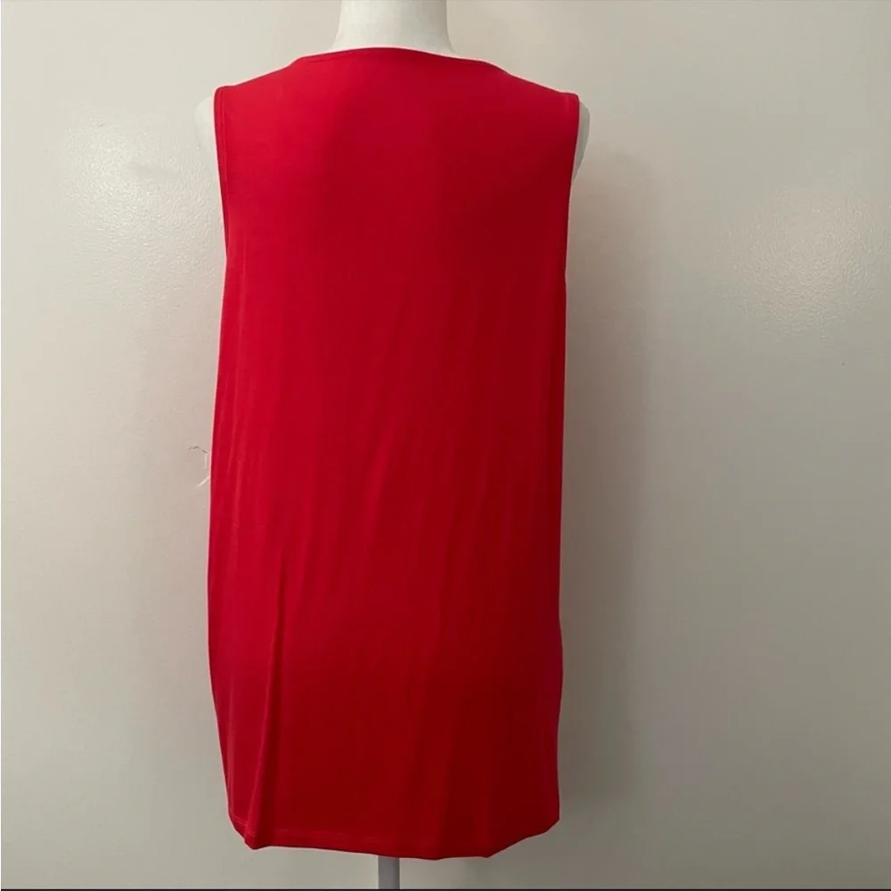 Super Soft Red Cut Out Tank - Picture 7 of 7